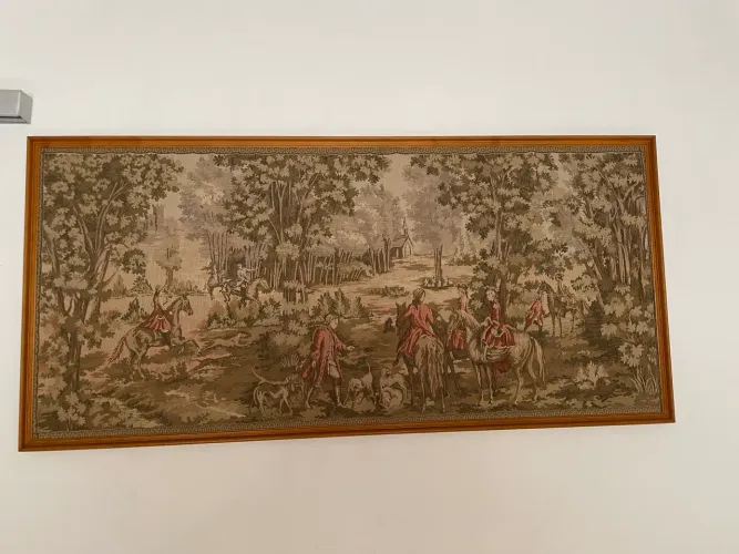 Quadro em tapeçaria gobelin excepcional estado de conservação
