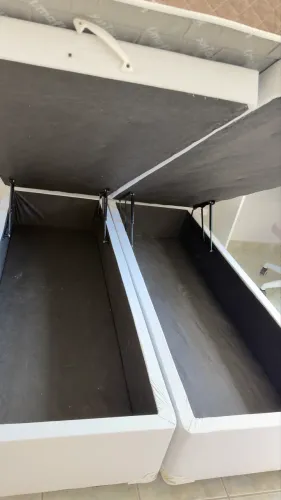 Cama box baú casal bipartido