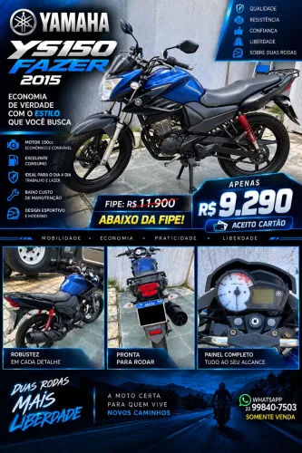 ? YAMAHA YS150 FAZER 2015 ? OPORTUNIDADE! ?R$9,290