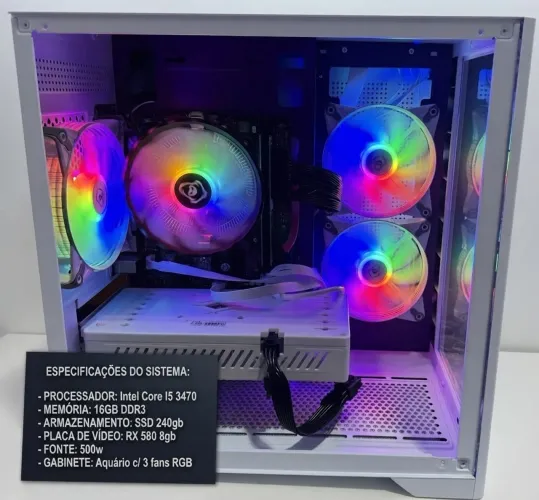 Pc Gamer Core I5 16GB ddr3 RX 580 8GB SSD 240GB