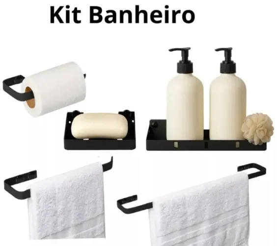 Kit 5 Acessórios Para Banheiro