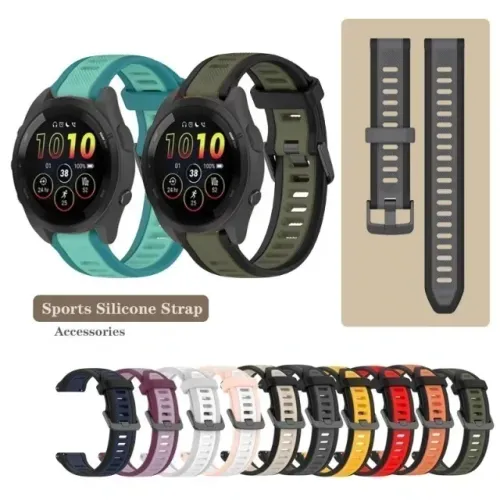 Pulseira 20mm Garmin Silicone Pino Duas cores