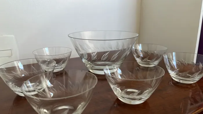 Jogo saladeira bowls de cristal
