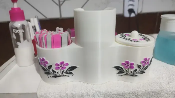 ESTOJO DE ALGODÃO COTONETES E LIXAS 3D PRA MANICURE VÁRIAS CORES E ENTREGA NO DIA SEGUINTE