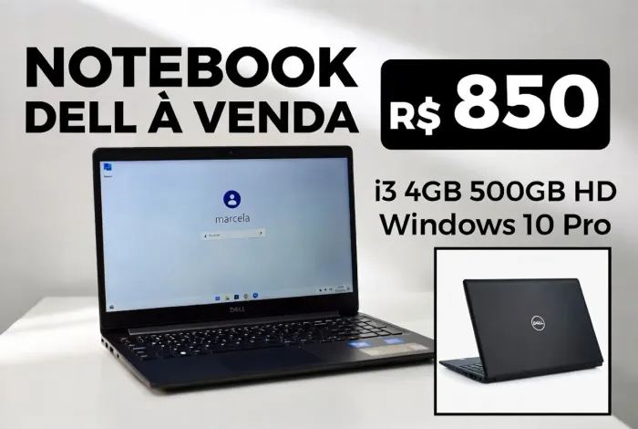 NOTEBOOK DELL CORE i5 | 8GB RAM | 500GB | ÓTIMO CUSTO-BENEFÍCIO | R$850 NEGOCIÁVEL
