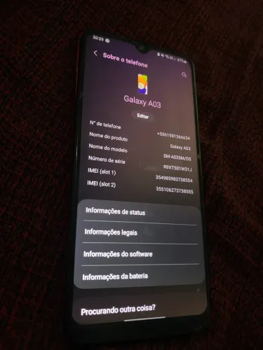 Galaxy A03 Pra sair logo