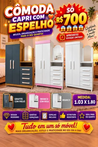 Cômoda com espelho