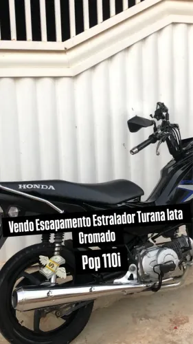 Vendo Escapamento de Pop110i Estralador Turuna Cromado