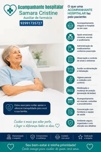 Cuidadora e acompanhante hospitalar