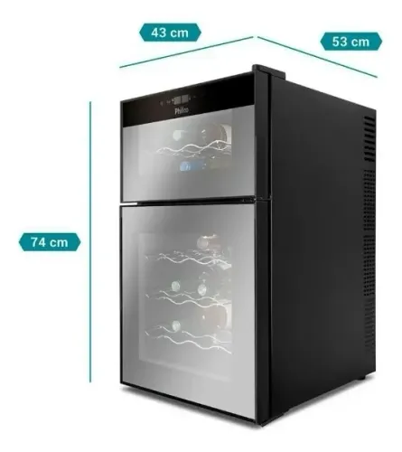 Adega 24 Garrafas Ph24dz Bivolt Preto - Philco