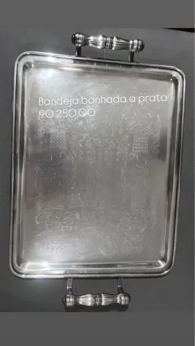 Bandeja banhada em prata 90