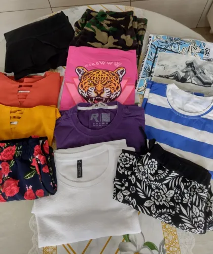 Lote feminino 11 peças , veste 44/G