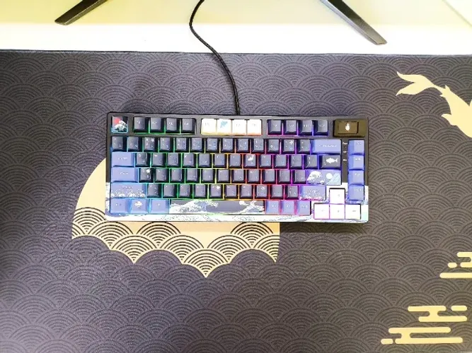 Teclado Mecânico Womier Sk80 Tela OLED TFT Customizável RGB Customizado HotSwap 