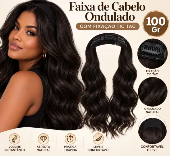 Cabelo Premium com fixação no tictac