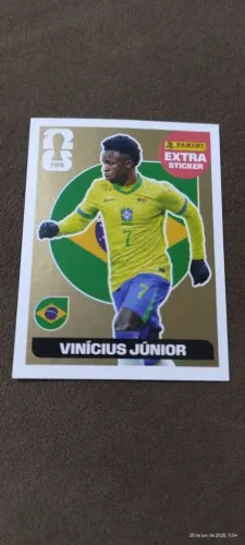 Figurinha EXTRA STICKER LEGEND OURO Vinícius Jr