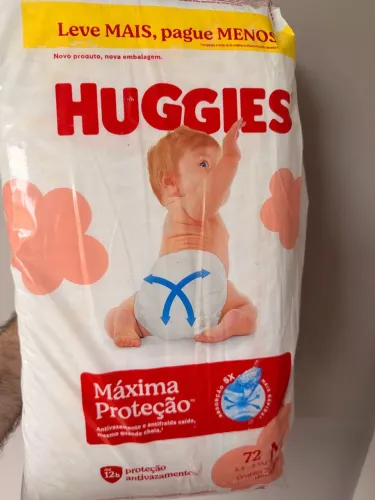 Fralda Huggies tamanho M - 72un