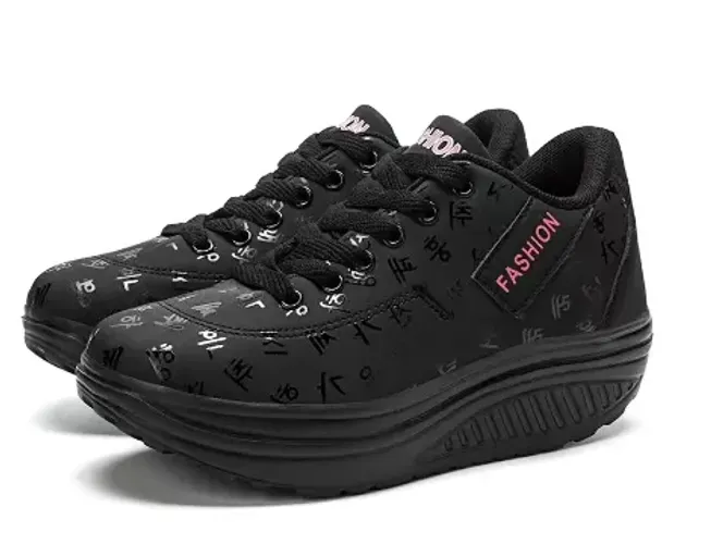 Ténis feminino, Novo, cor preto, tamanho 34, aumenta altura, 
