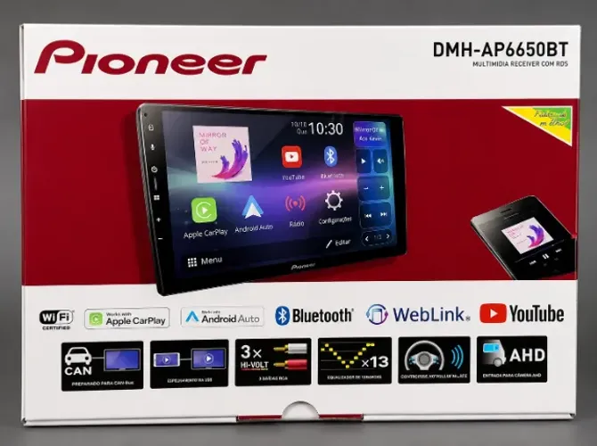 DVD Player Automotivo Pioneer DMH-AP6650BT 9.0" USB / Bluetooth