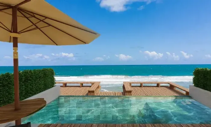 Villa Porto | Studio Beira-Mar em Porto de Galinhas |36m² com Varanda