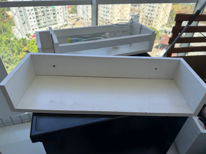 Nicho de Parede em MDF Branco - 60 x 20 x 11 cm