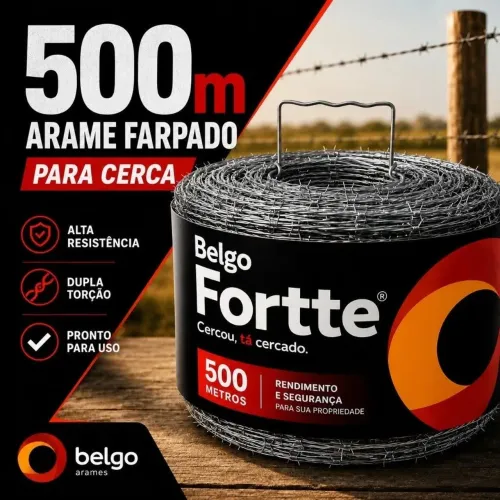 Arame farpado Belgo Fortte 500m