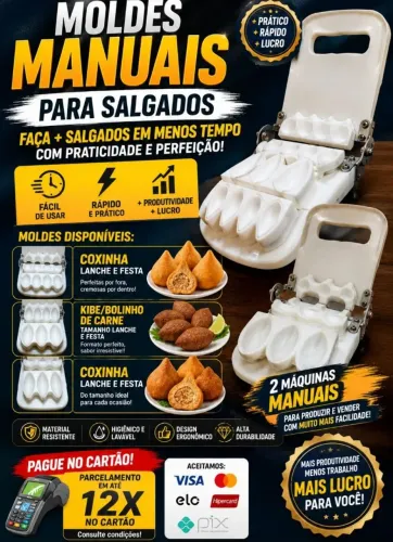 MOLDES MANUAIS PARA SALGADOS