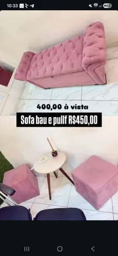 Sofá baú e puff