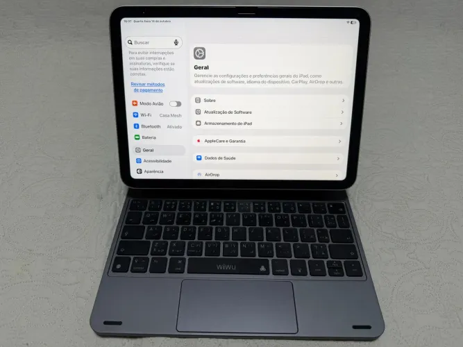 iPad 11 128gb com teclado Wiwu