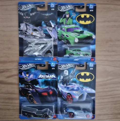 Hot Wheels Batman Silver Series - 4 carrinhos