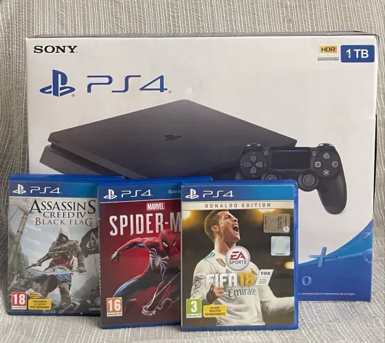 PS4 na caixa 1TB + Jogos
