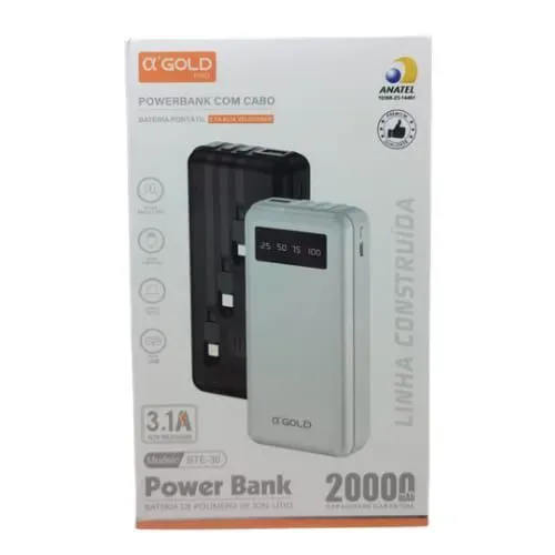 Carregador portátil (Power Bank) 20.000 Mah