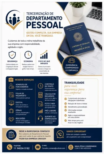 Terceirização departamento pessoal