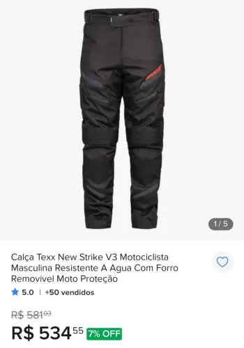 Calça Texx Strike V3