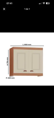 Armário de Cozinha Tuboarte modulado MDF