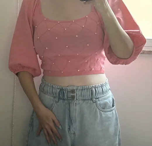 Blusa de Malha estilo Cropped