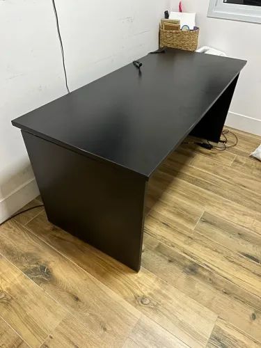 Mesa escritório preta grande