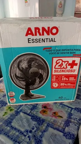 Ventilador De Mesa Arno Essential 40cm, 6 Pás 140w Ve2e