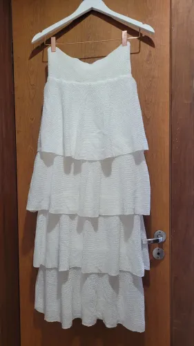 Saia de tricot branca