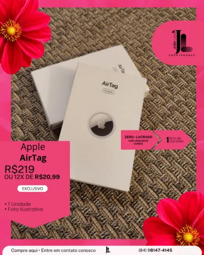 APPLE AIRTAG, (01 UNIDADE), LACRADO, EXCLUSIVO!