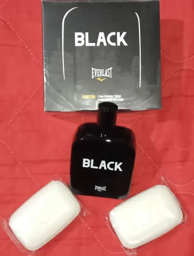 Perfume Everlast Black Original Lacrado Com 2 Sabonetes Bundle Oferta Pode Retirar ZN SP