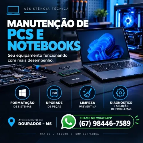 Manutenção de Computadores e Notebooks | Dourados - MS