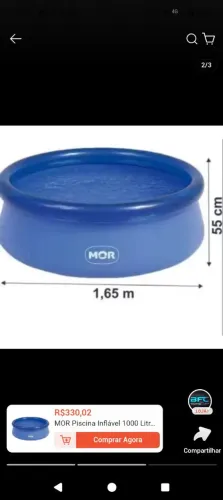 Pisina mor 1000L usada