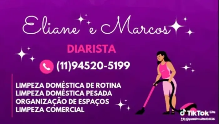 Diarista de limpeza e Cuidadora de Idosos
