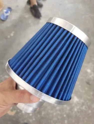 Filtro de ar esportivo duplo fluxo Universal lavável grande + abraçadeira