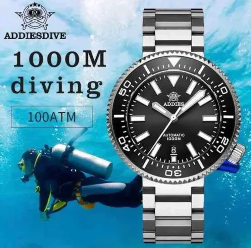 Relógio Automático Masculino de Mergulho 1000m Addiesdive MY-H6 