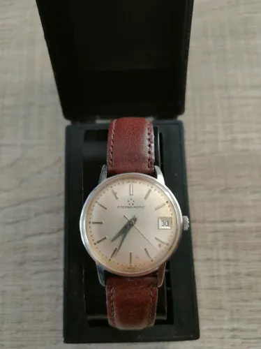 Relógio Vintage Suíço ETERNA-MATIC Automático Dress Watch - Aço Inox- 1964
