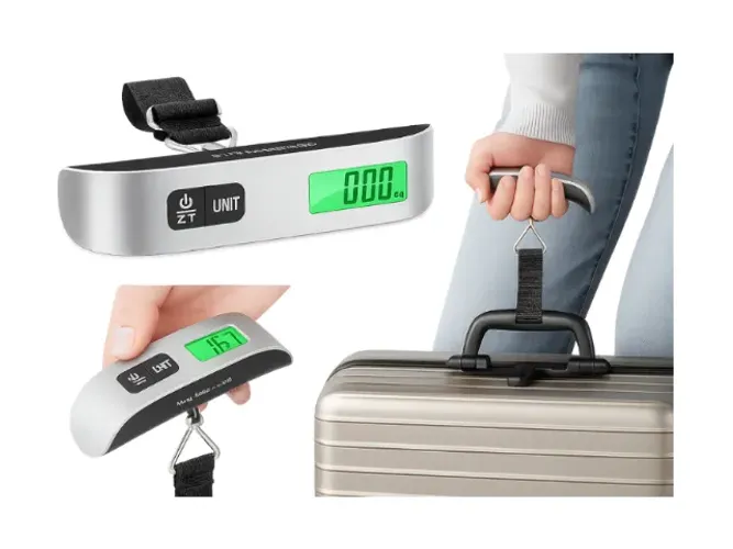 Balança Digital de Mala e Bagagem Portátil para Viagem (Até 50kg)
