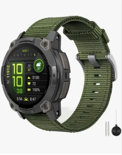 MoKo Pulseira de nylon p Garmin Instinct 3 de 45 mm