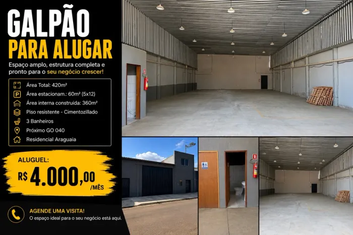 GALPÃO PARA ALUGAR - PRONTO PARA O SEU NEGÓCIO!