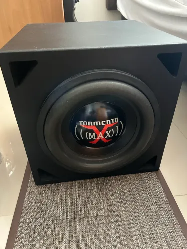 Caixa sub full trap mdf 18mm com sub 12? 1.000 rms  bobina dupla 2+2 ohmsTormento